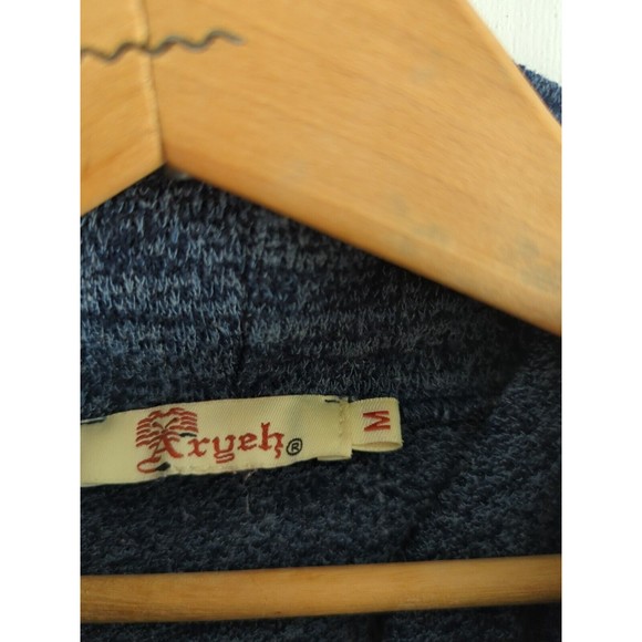 AXYEH Women's M Blue Wrap Cowl Knit Sweater Oversized Stretch Cozy - Picture 3 of 11